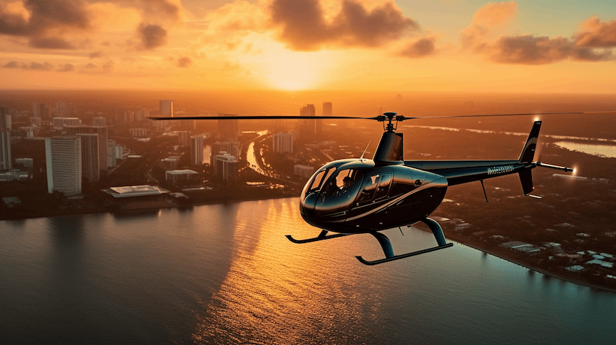 heli air miami sunset helicopter ride